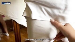 Thankful stepmom fucks her stepson for breakfast