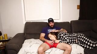 A stepmom takes a big risk with her stepson on the couch