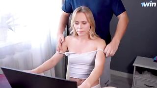 The massage for my stepsister streamer ended with sex