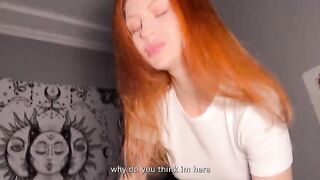 A red-haired beauty came to me and instantly got down to business