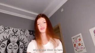 A red-haired beauty came to me and instantly got down to business