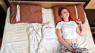 A wife brought her husband breakfast and gave him a blowjob
