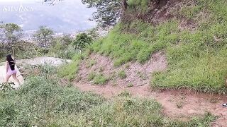 A fitness Latina MILF with a big ass is being spied on while running