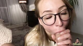 The boss called the secretary to his table for passionate sex