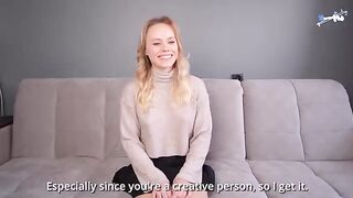 Blonde with big ass fell in love, got fucked and cum on face
