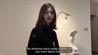 Instead of studying, classmate decided to get fucked hard
