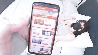 My Chinese girl with big tits gets caught jerking off and I fuck her to make her cum