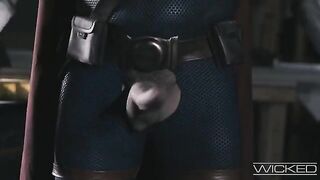 Deadpool and Black Widow fuck four sexy babes with no mercy
