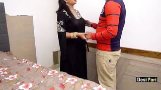Hindi dirty talk with hot Desi Pari and her step-cousin step-brother enjoying hard sex