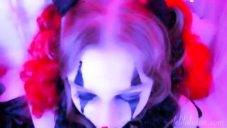 A kinky clown gets his cock sucked by a girl in this sexy video