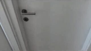 A man tried to fuck his neighbor, but she wanted a creampie