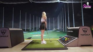 A night date golf ends up in a rough sex session with a blonde babe