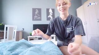 My cock was long, the stepsister couldn't help but to ride it properly
