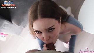 A young man fucked his stepmom on a soft bed