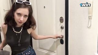 Met cute Ukrainian schoolgirl on the street and fucked her that day