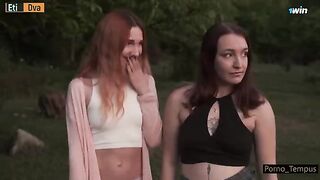 Two Russian sluts fucked by multiple guys in an orgy scene
