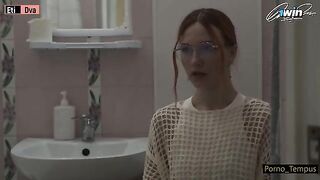 Russian schoolgirl fucked by her stepdad and his mate after college
