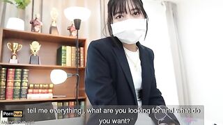 The gardener has rough sex with the Asian teacher Mya Mya