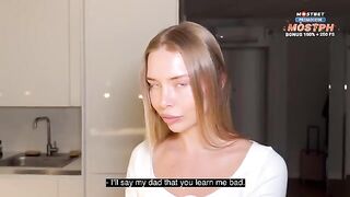 My pervert tutor fucked me hard and cum on my pussy