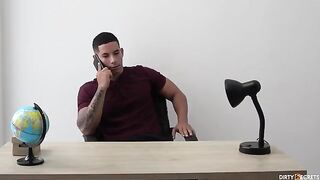 The guy fucks the agent who wants to see his huge cock