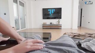 My stepsister services my huge cock when my parents aren’t around