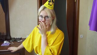 My stepbrother pushed his tongue in my wet pussy on my birthday