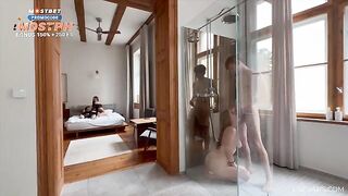 They saw friends fucking in the shower and wanted to try it too