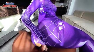 Spiderman X: Mary J steals Miles Morales' powers with multiple creampie scenes