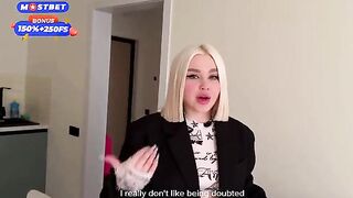 The disgruntled neighbor got fucked hard by the hot blonde