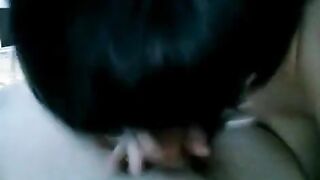 A drunk brunette woke her husband with a blowjob, showcasing passionate skill