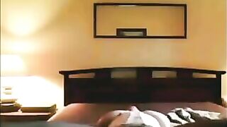 I bought sexy linen and arranged a dance on the bed with big tits