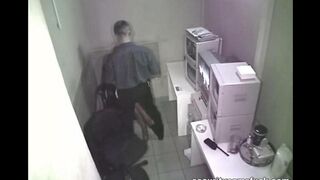 The hidden camera caught the sex at the workplace
