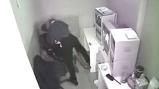 The hidden camera caught the sex at the workplace