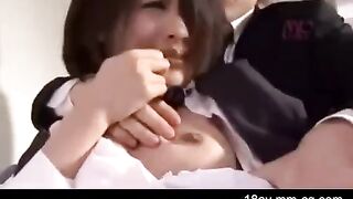 Asian guy forcing his sister to have sex with him