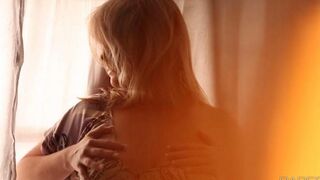 Relaxing massage with a girl with big boobs is very exciting