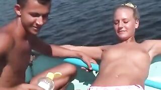 A group of young people got out of control and began to party on the river