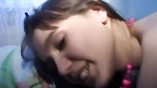 The guy is having fun with a pretty Russian student in the hostel