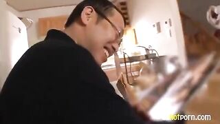 Sex in the classroom with a hot young Asian classmate is never easy