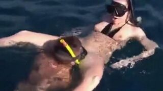 A group of sexy aqualangists have a hot sex party at the bottom of the sea
