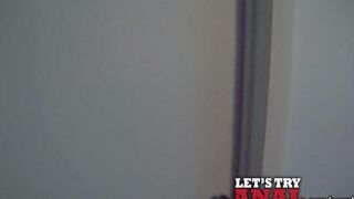 Cute girl Kitty Jane fucks in her tight ass in the bedroom