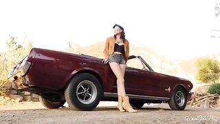 Two retro beauties with perfect asses seduce each other with passion