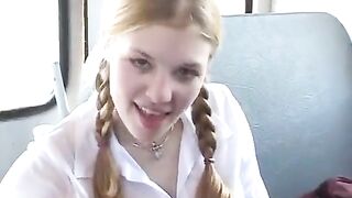 Cute girls have sex under their school skirts