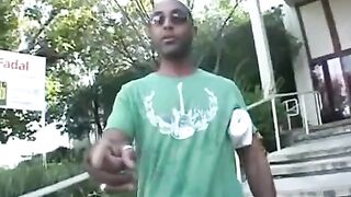 A husband fucks his neighbour on his own couch in a daring act