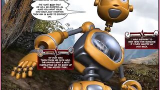 Comic book with robots getting it on, straight from a naughty library