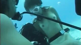 A man fucked a hairy chick underwater