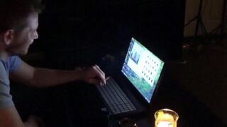 A wife gets horny after watching porn and attacks her husband’s cock