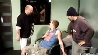 Came in the mouth Bukakke, a man with a huge dick