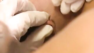 A girl has sex after piercing her clitoris