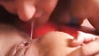 Two charming girls are anal coweling each other with passion