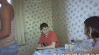 Foursome sex with swinging couples who often fuck at their home